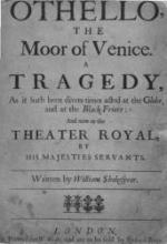 othello.jpg cover from first quarto, c 1619